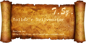 Tollár Szilveszter névjegykártya