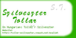 szilveszter tollar business card